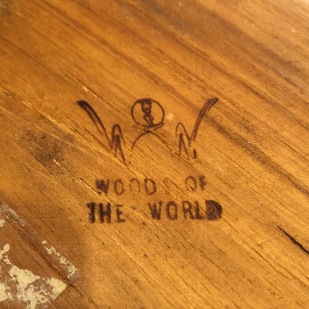 MCM Wood of the World Hand Carved Wood Leaf Tray - Picture 2 of 12